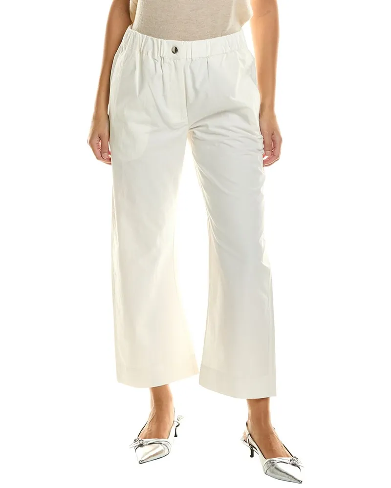 Proenza Schouler White Label Solid Easy Linen-Blend Pant White