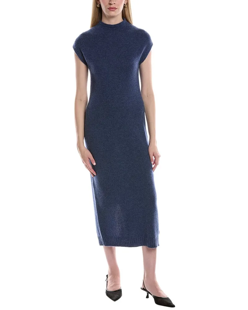 philosophy Funnel Neck Cashmere Midi Sweaterdress Blue
