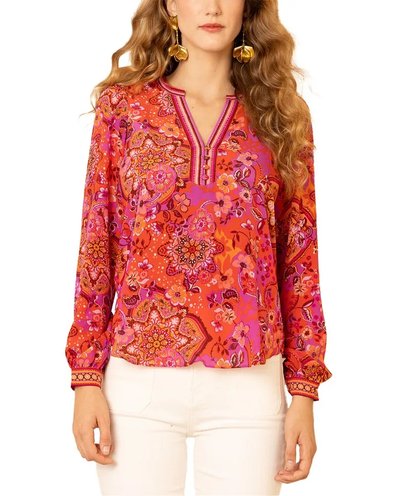 Hale Bob Skye Silk Blouse Nocolor