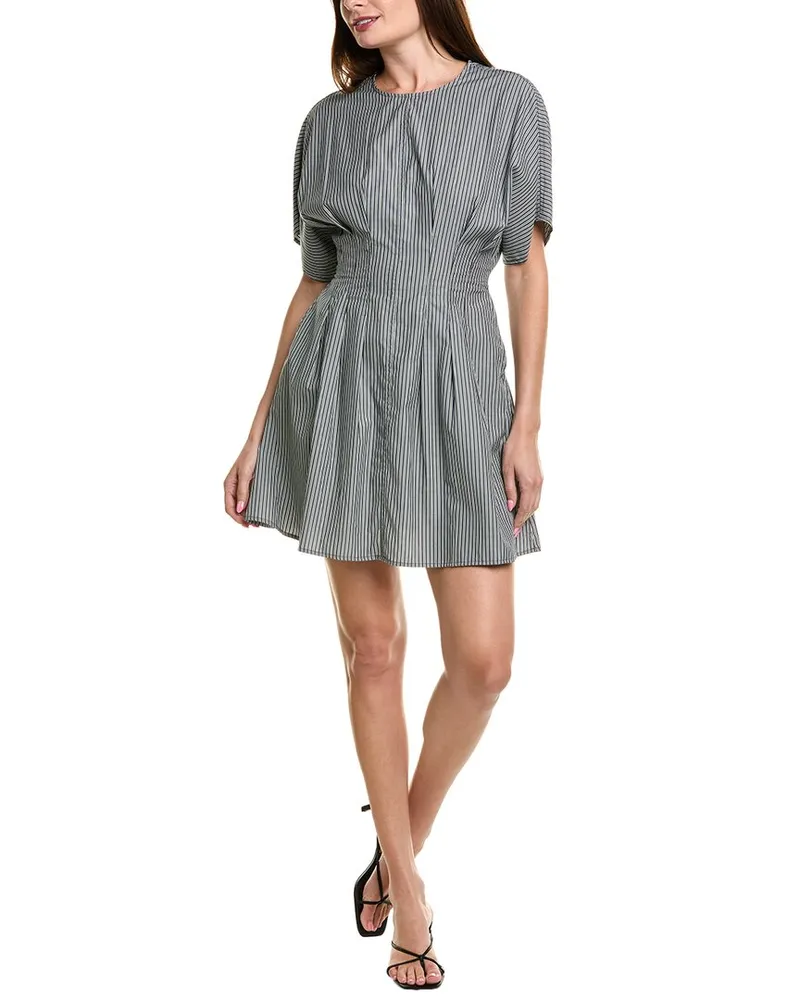 Rag & Bone Maddie Stripe Poplin Mini Dress Black