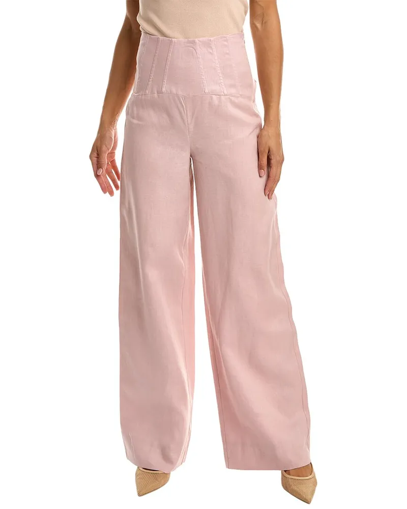 NICHOLAS Aurel Linen Pant Pink