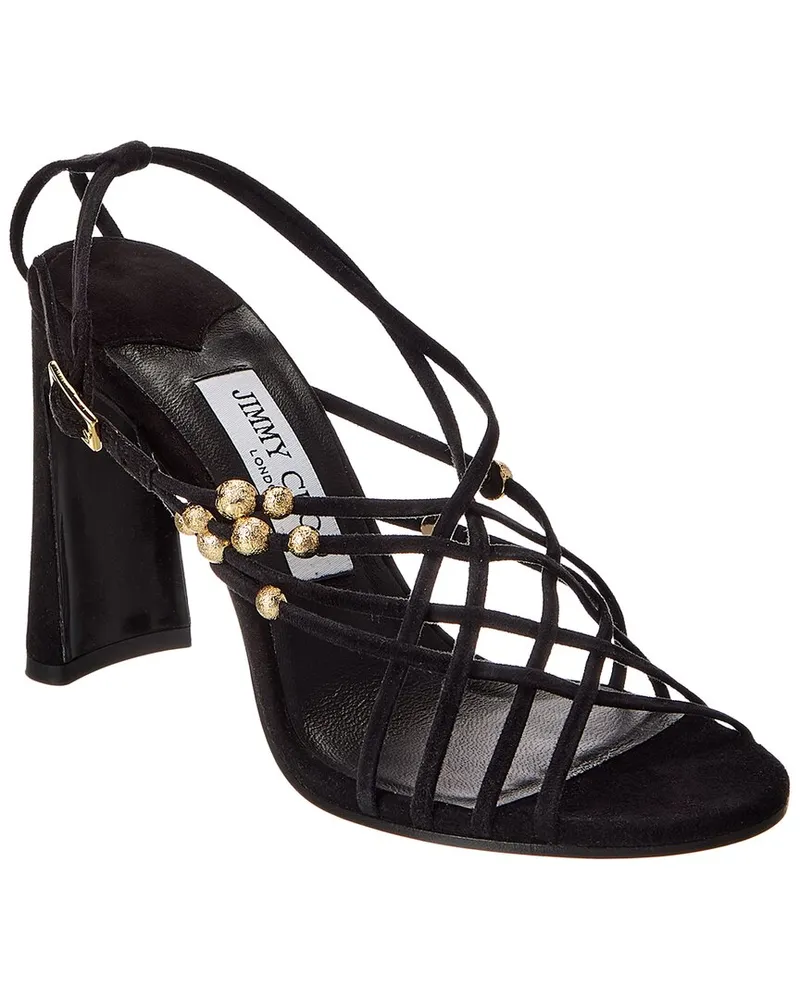 Jimmy Choo Felice 95 Suede Sandal Black