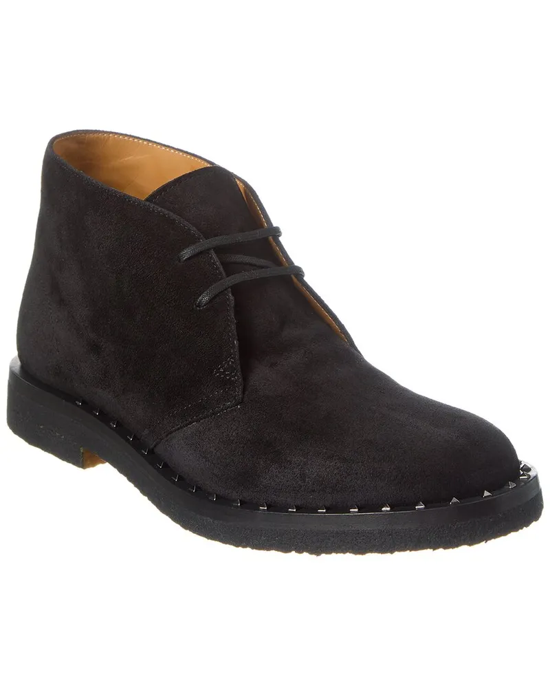 Valentino Garavani Suede Boot Black