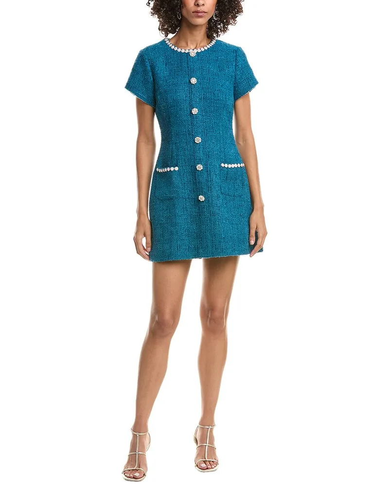 LIKELY Alani Wool-Blend Mini Dress Blue