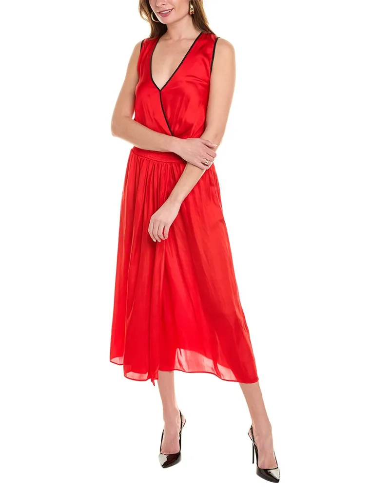 The Kooples Surplice Faux Wrap Dress Red