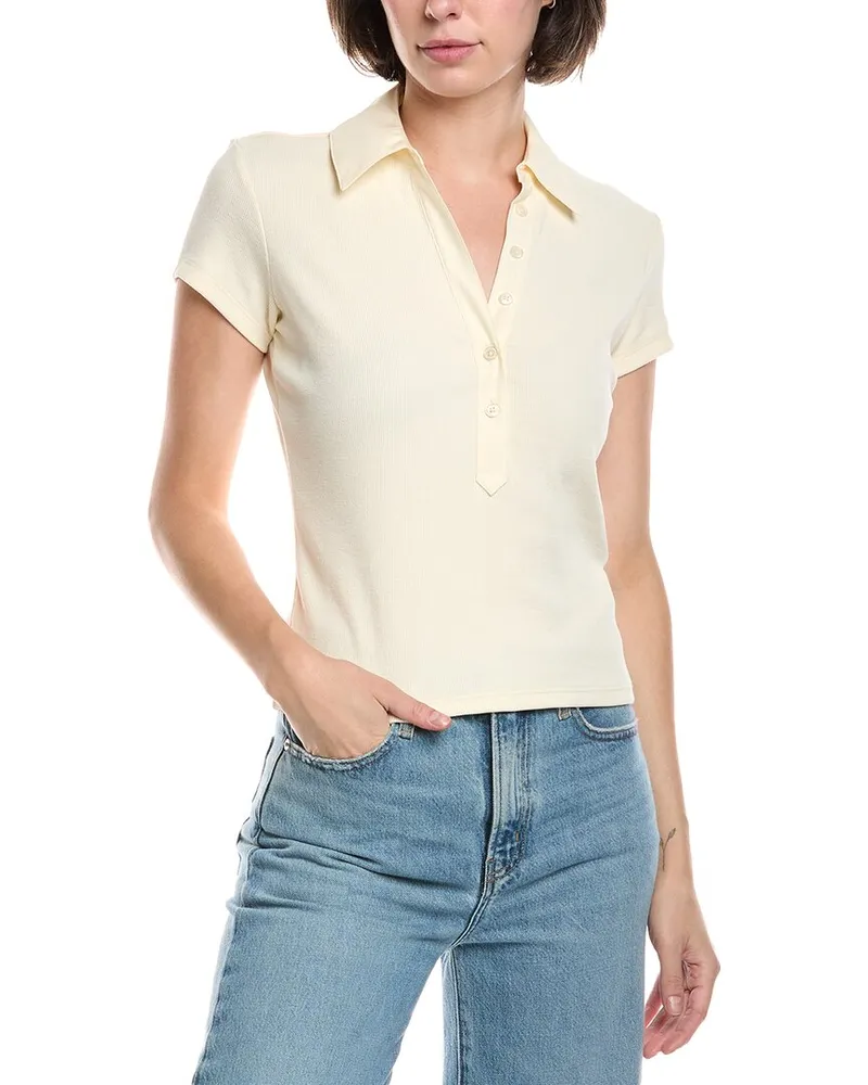 7 for all mankind Henley Polo Shirt White