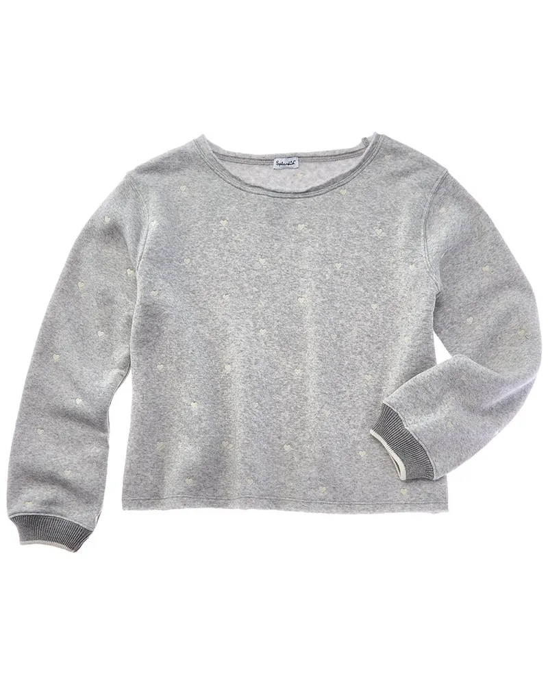 Splendid Tossed Hearts Sweatshirt Grey