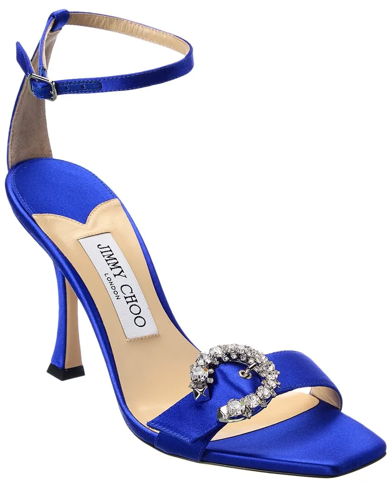 Jimmy Choo Marsai 90 Satin Sandal Blue