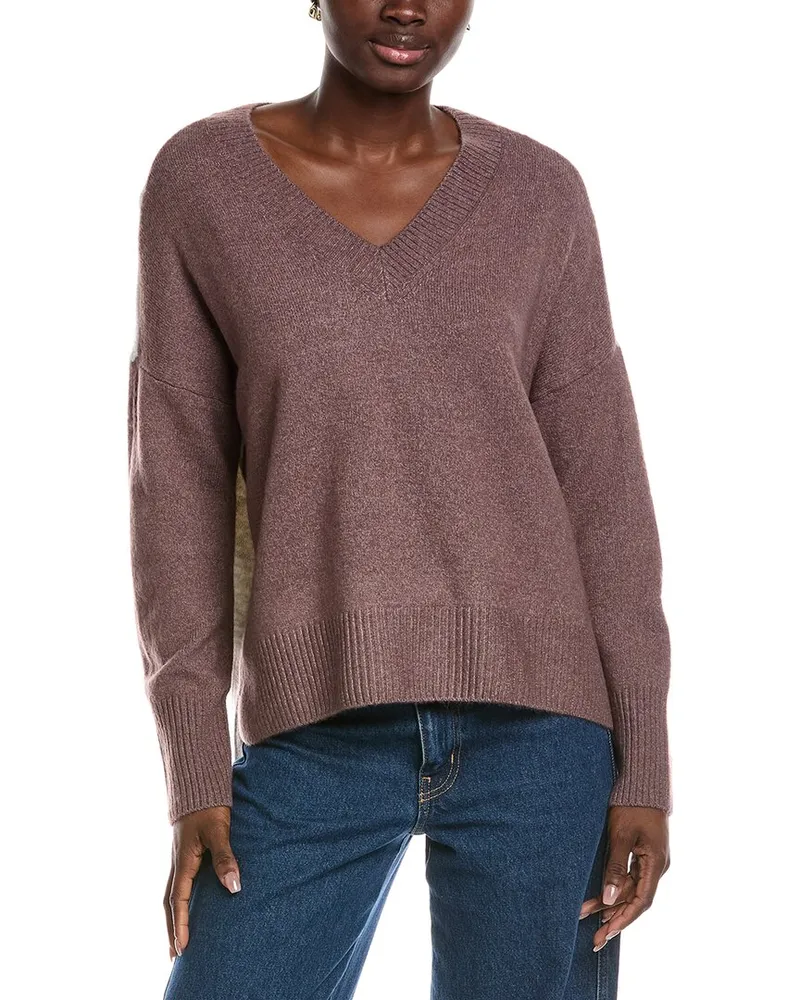 Vince Camuto V-Neck Sweater Purple