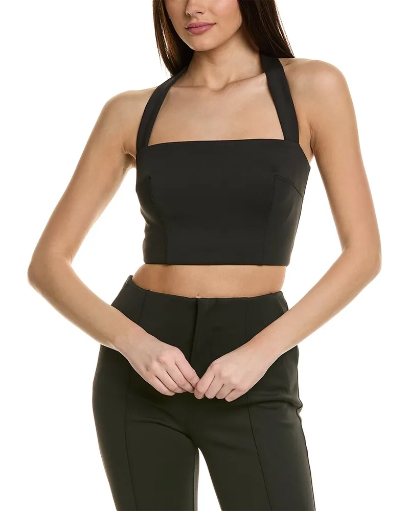 NICHOLAS Madeline Halter Top Black