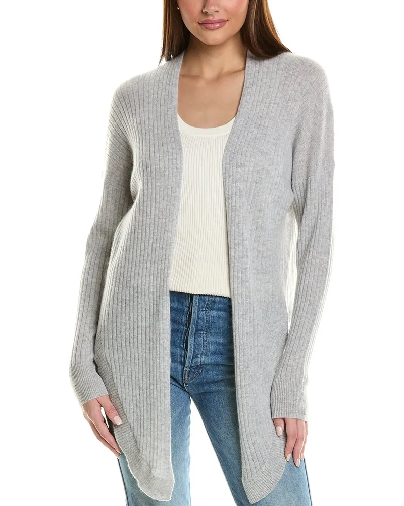 Autumn Cashmere Rib Cashmere Cardigan Nocolor