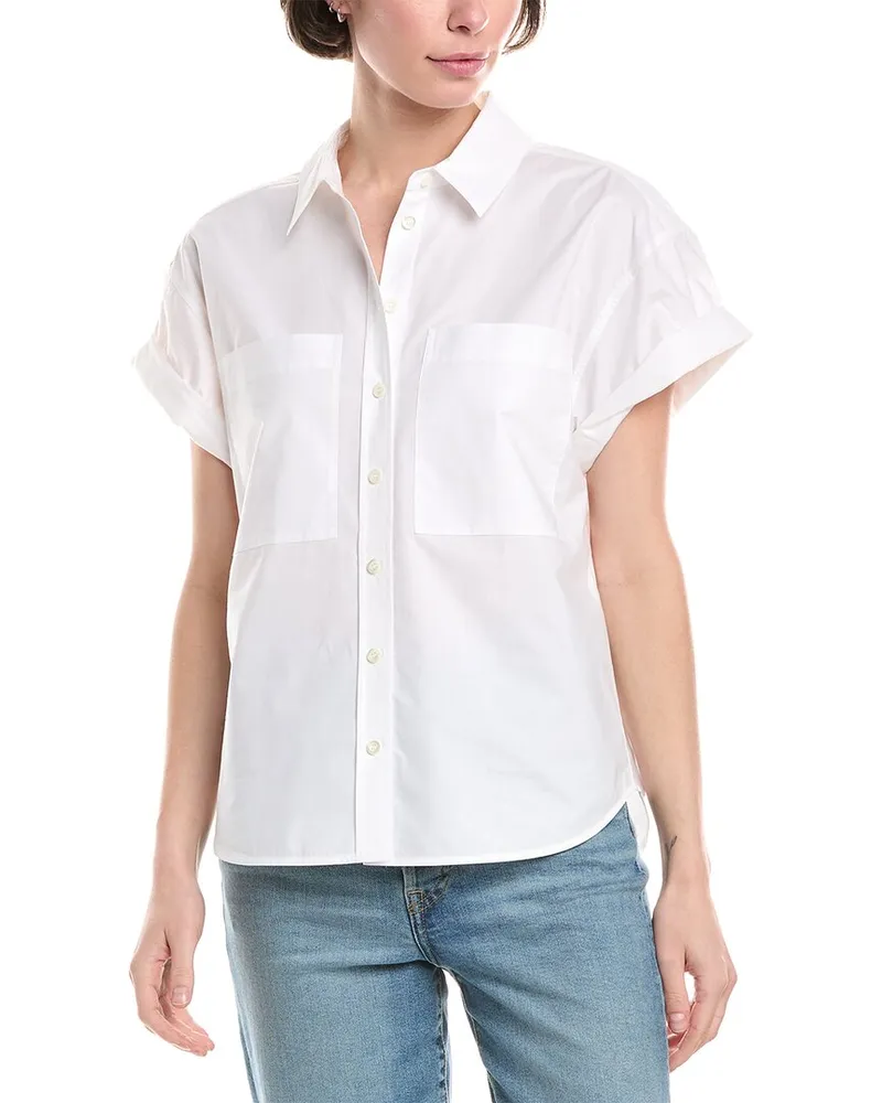 Frame Denim Cuffed Shirt White