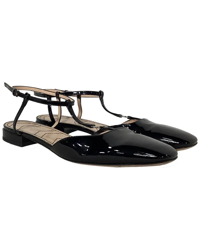 Gucci Women's Leather T-Strap Ballet Flat (Authentic Pre-Loved Nocolor