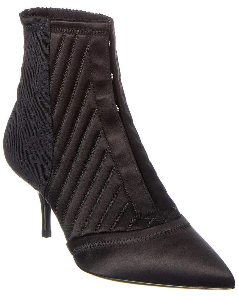 Dolce & Gabbana Corset Satin & Lace Bootie Black