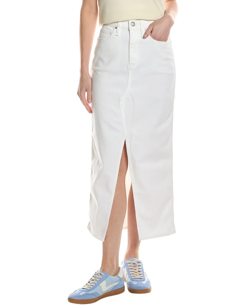 HUDSON Jeans Reconstructed Midi Skirt White