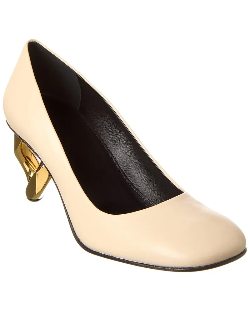 J.W.Anderson Chain Link Leather Pump White