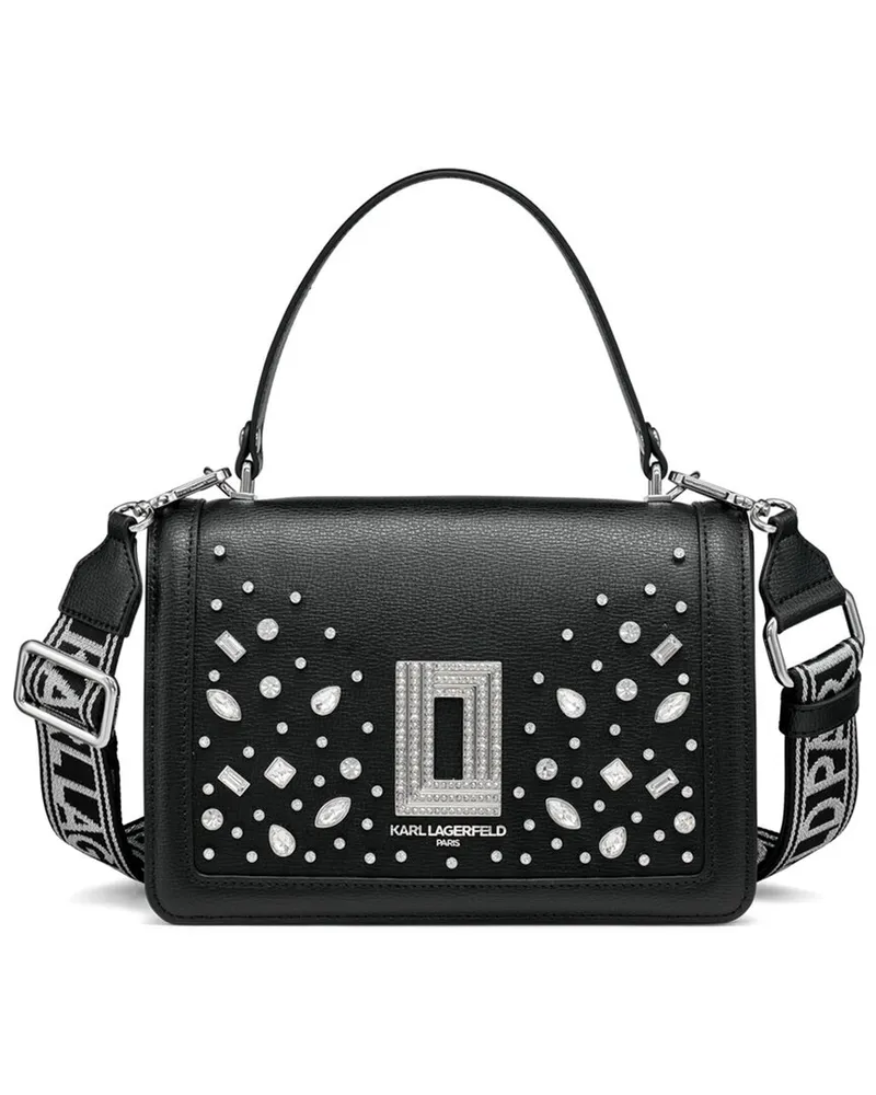 Karl Lagerfeld Simone Leather Crossbody Black