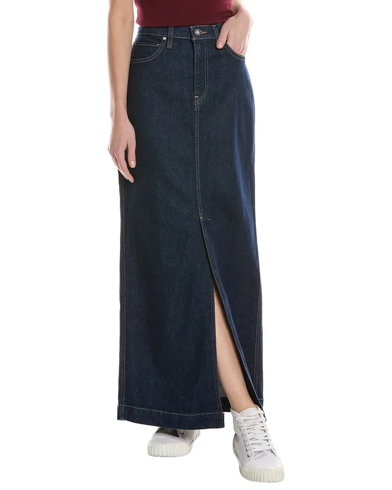 HUDSON Jeans Reconstructed Maxi Skirt Blue