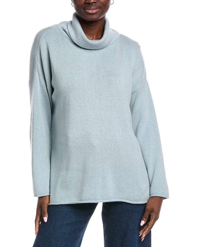 Eileen Fisher Turtleneck Cashmere-Blend Sweater Nocolor