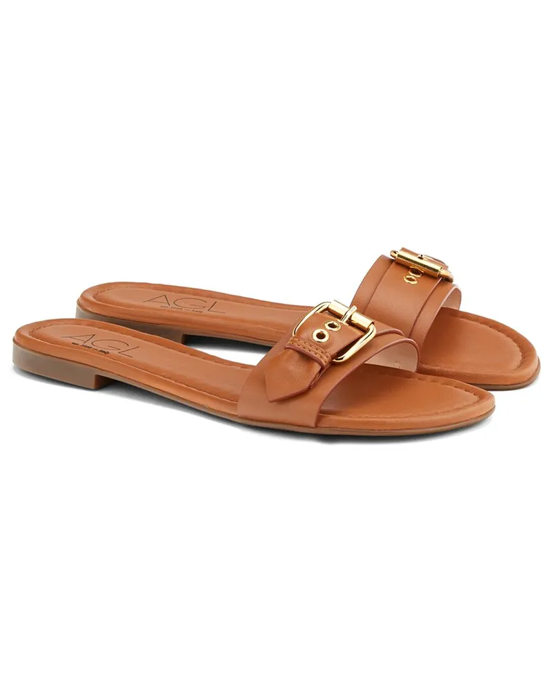 Attilio Giusti Leombruni Summer Buckle Leather Sandal Nocolor