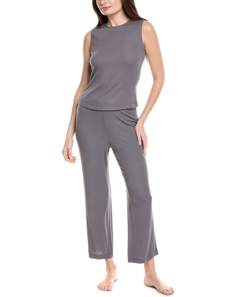 NATORI 2pc Rib Essential Pajama Set Grey