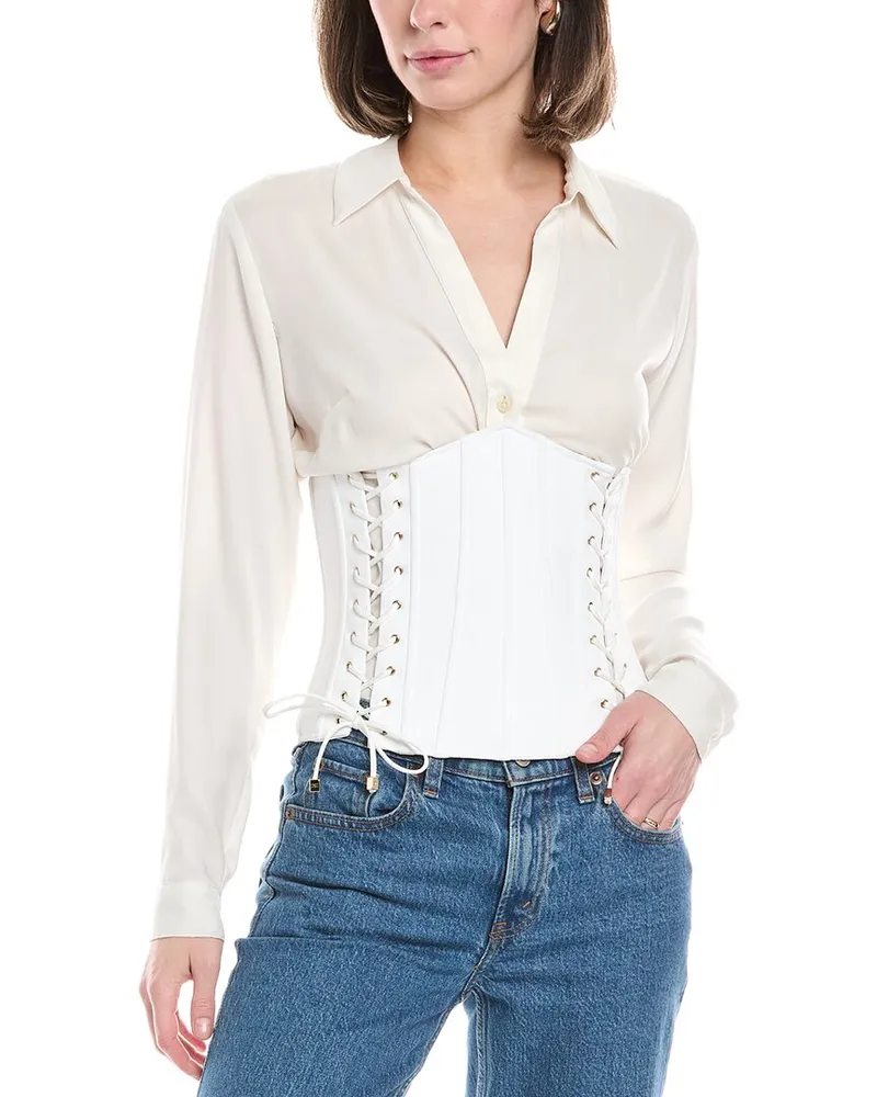 Elisabetta Franchi Corset Top White