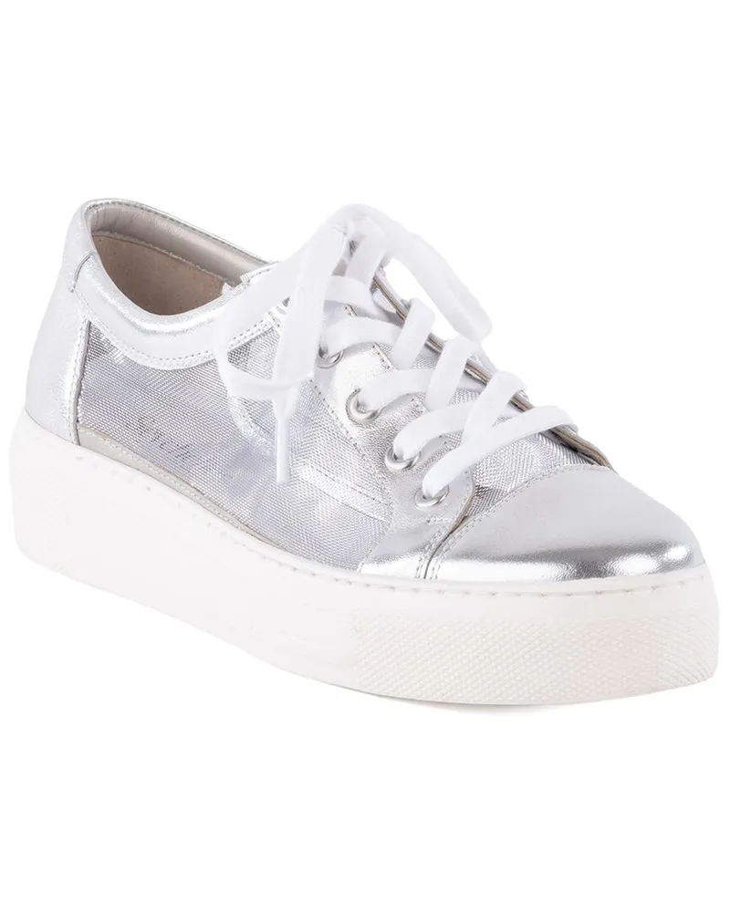 Seychelles Forever Young Leather & Mesh Sneaker Silver