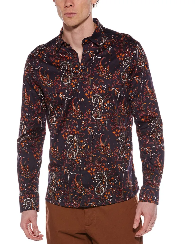 Eton Paisley Shirt Blue