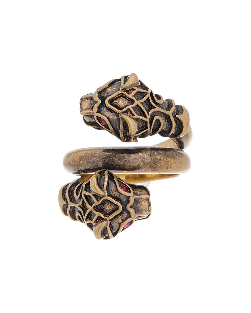 Gucci Feline Red Crystal Ring Nocolor