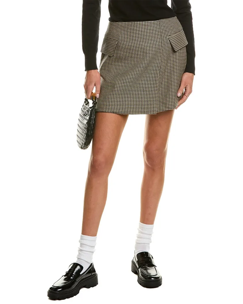 Reiss Ella Wool-Blend Skirt Black