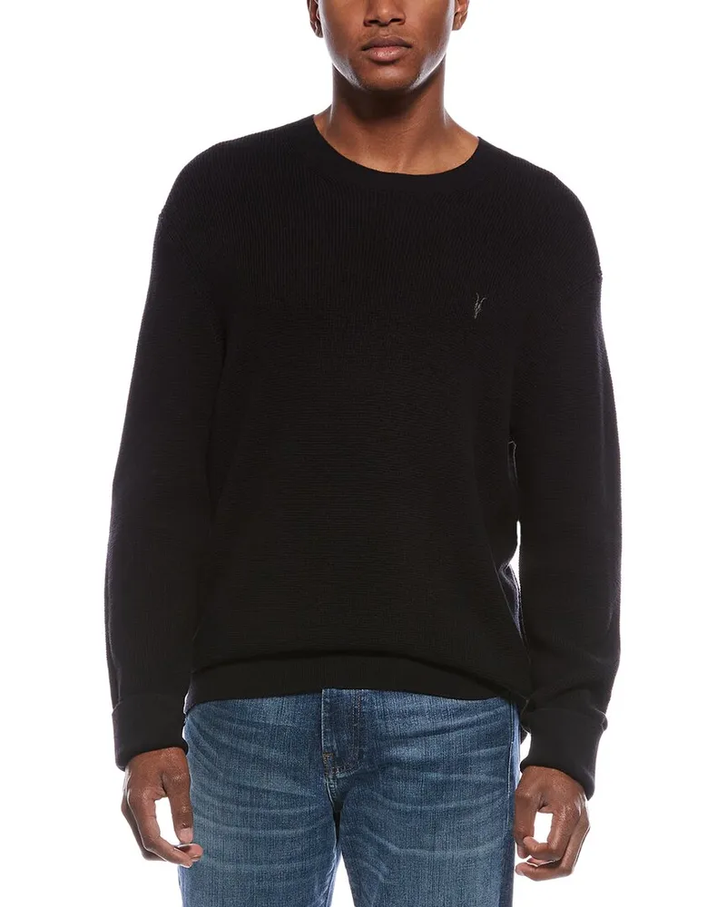 AllSaints Aspen Wool-Blend Crewneck Sweater Black