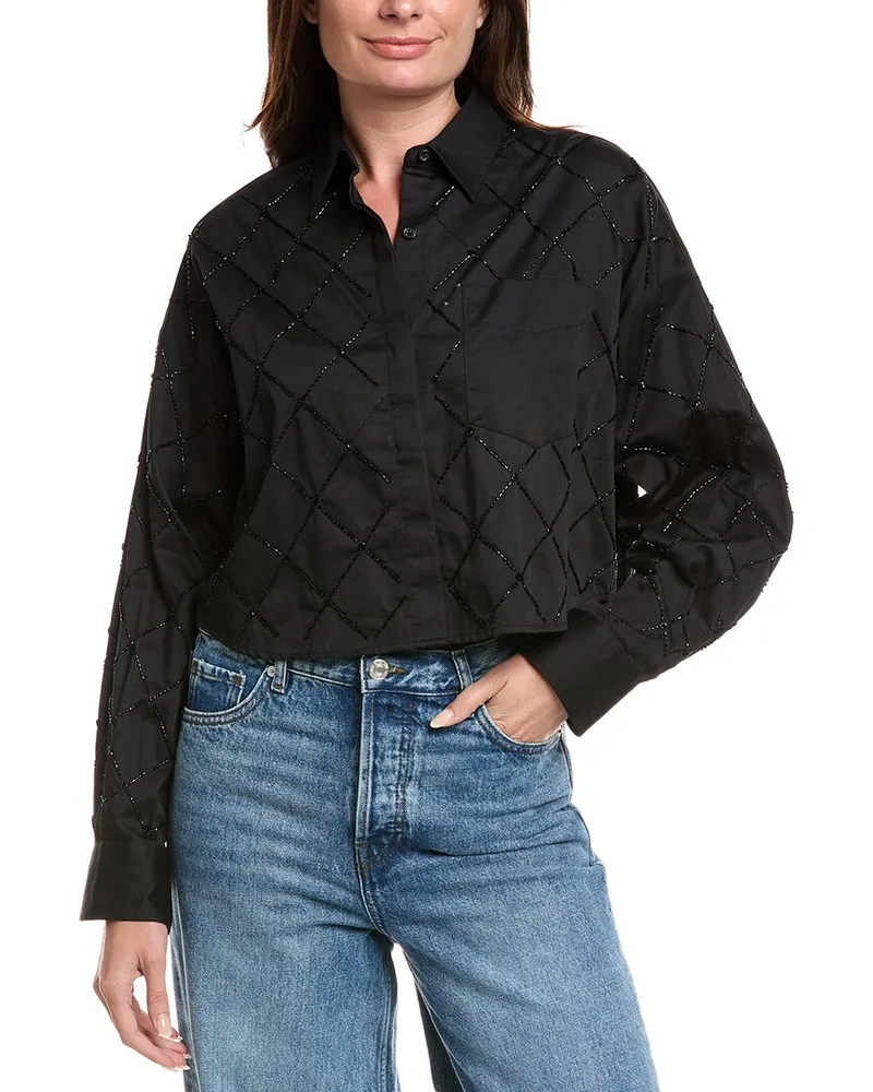 Rag & Bone Beatrice Embroidered Shirt Black