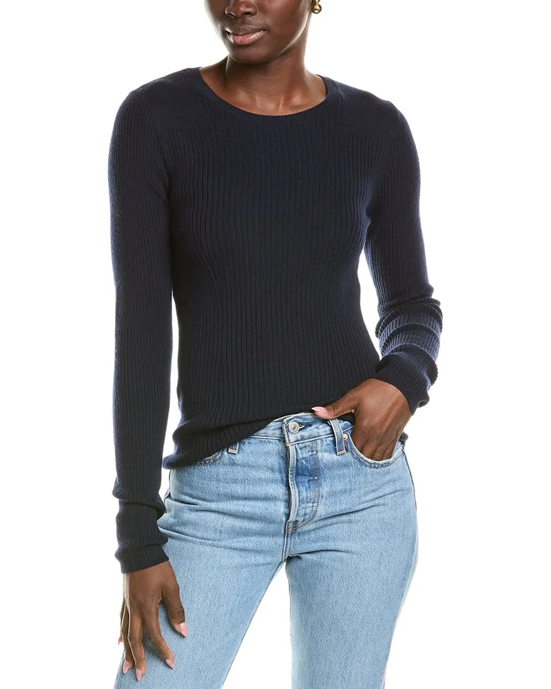 Rag & Bone Audrina Crewneck Wool-Blend Sweater Blue
