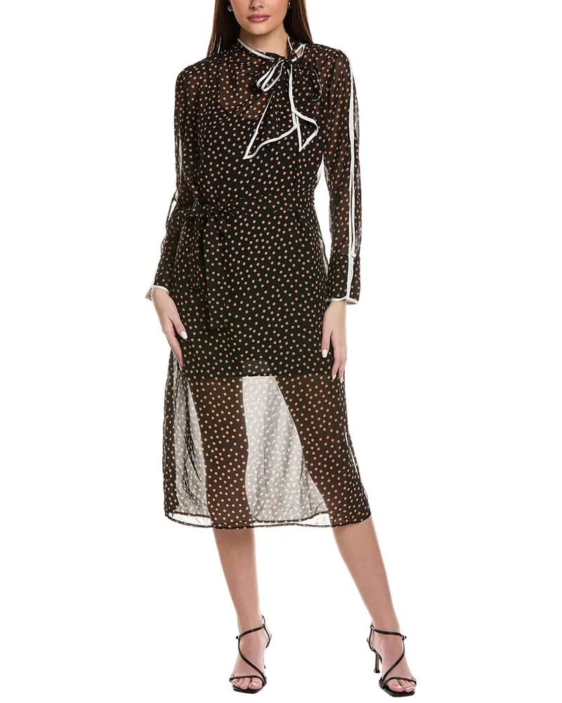 Reiss Aria Spot Print Midi Dress Nocolor
