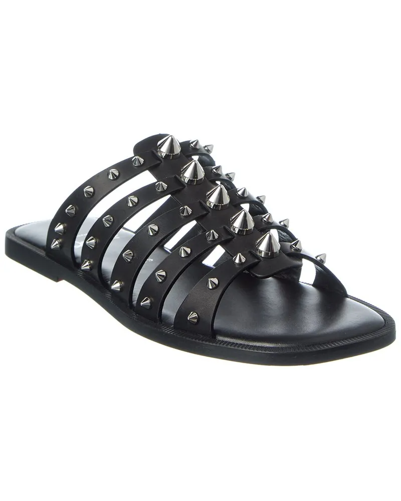 Christian Louboutin Charja Spike Leather Sandal Black