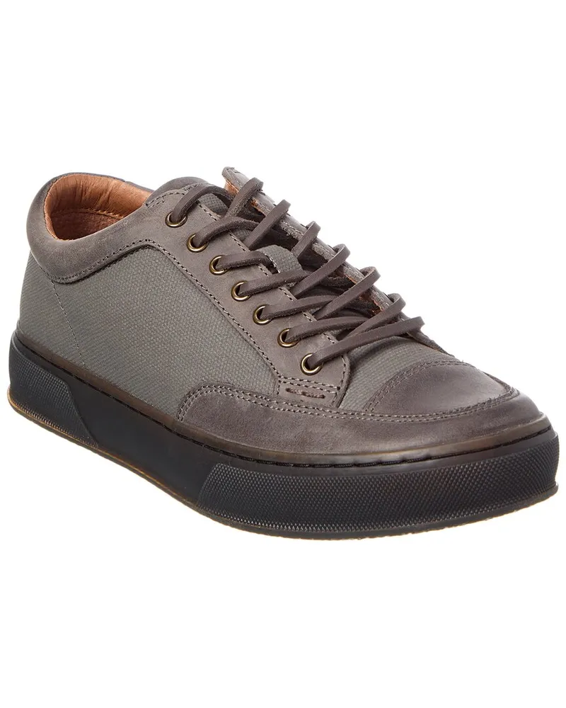 Frye Hoyt Low Lace Canvas & Leather Sneaker Grey
