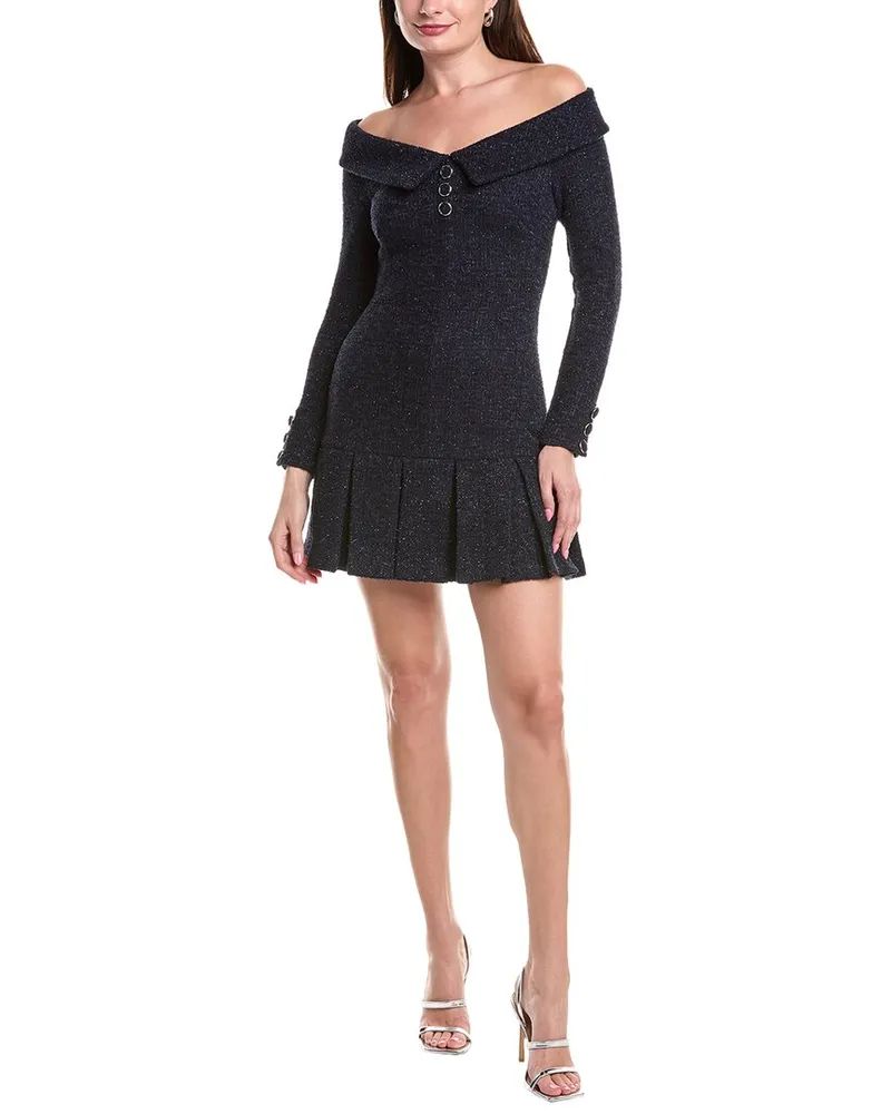 Black Halo Edith Mini Dress Blue