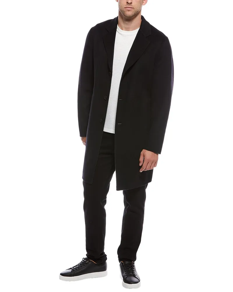 Theory Almec Wool & Cashmere-Blend Coat Black