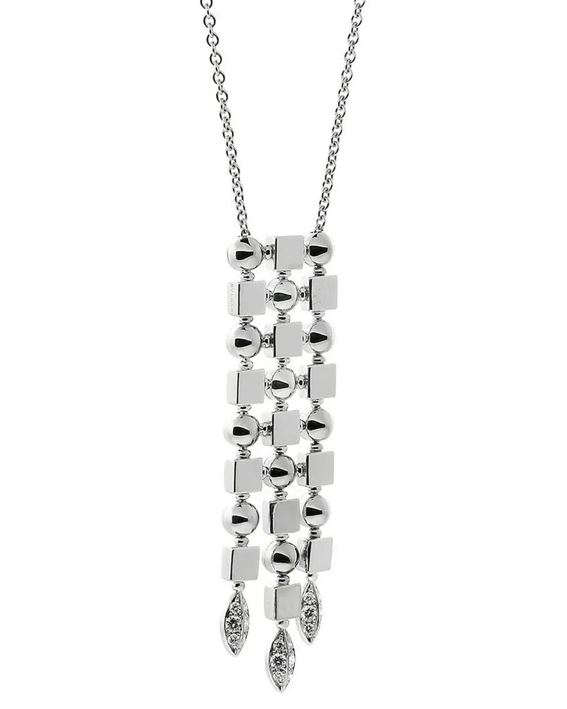 Bulgari 18K 0.20 ct. tw. Diamond Lucea Drop Pendant Necklace (Authentic Pre-Loved Nocolor