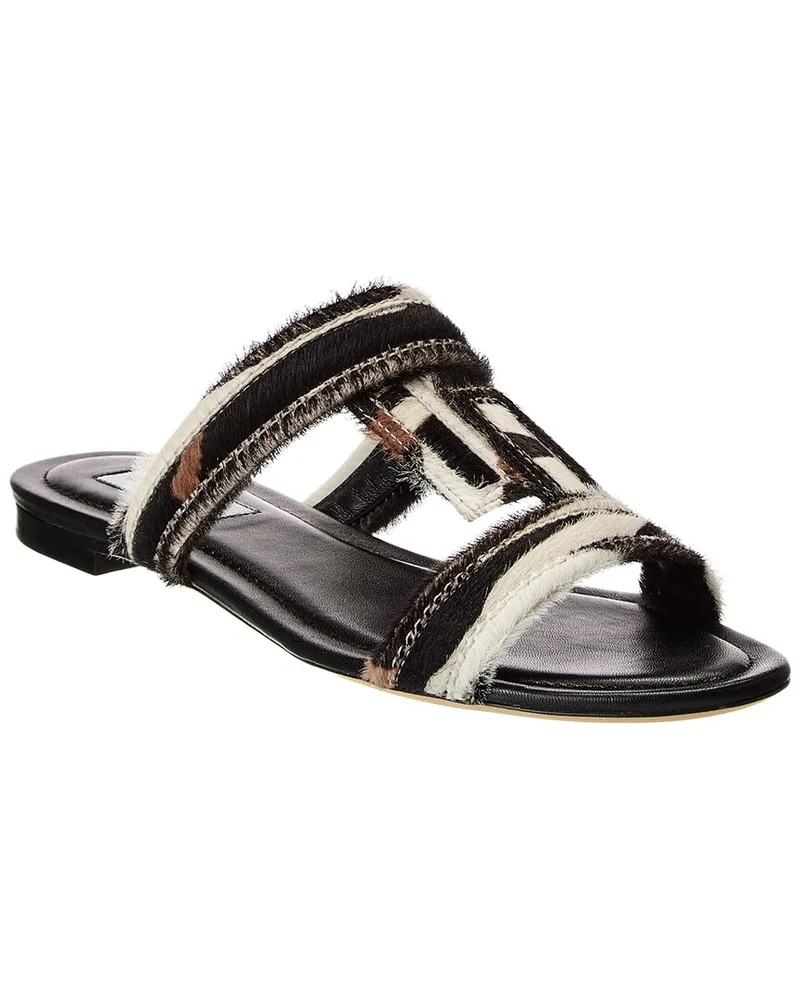 TOD'S TOD’s Haircalf & Leather Sandal Brown