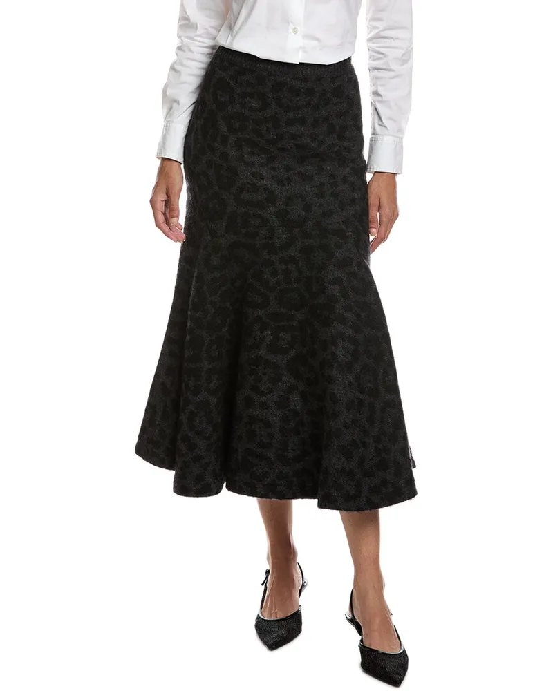 Valentino Garavani Mohair & Wool-Blend Sweater Skirt Black