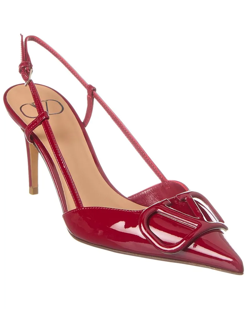 Valentino Garavani VLogo 80 Patent Slingback Pump Red