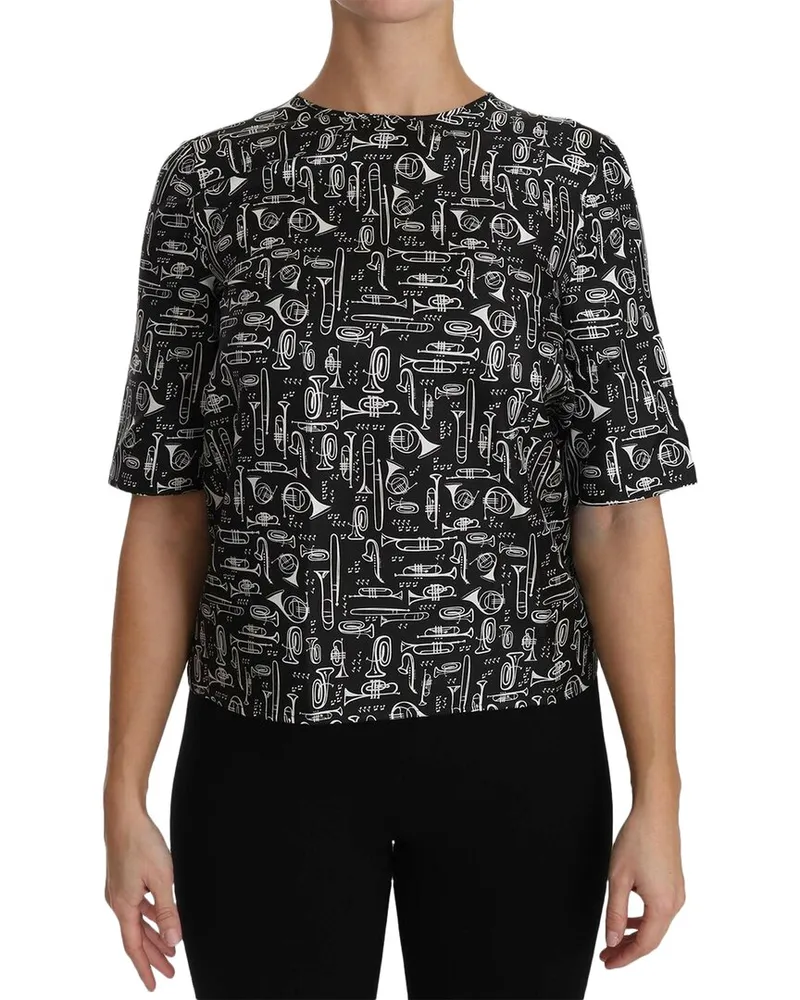 Dolce & Gabbana Silk Blouse Black