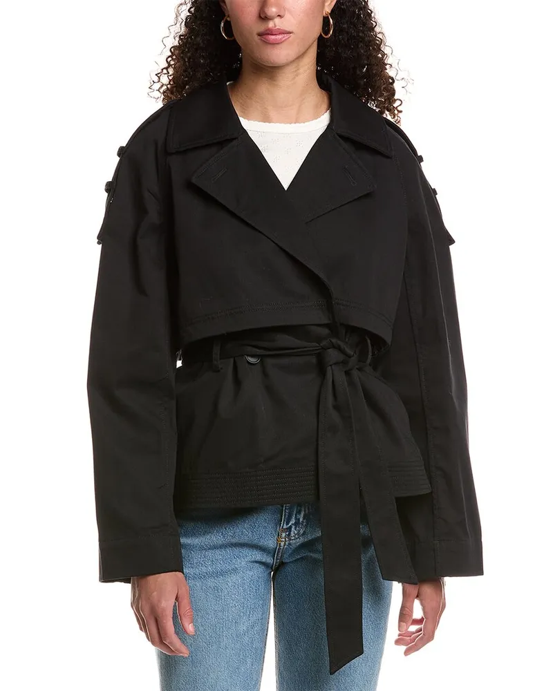 AllSaints Beckette Trench Coat Black