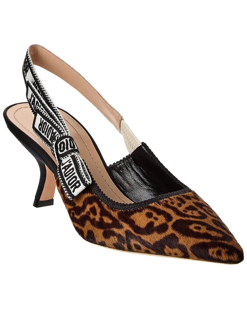 Dior J'Adior Haircalf Slingback Pump Brown