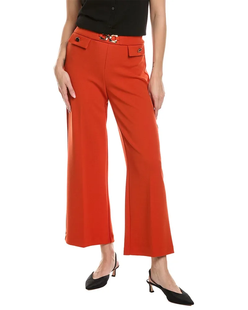 Joseph Ribkoff Crepe Wide Leg Pant Orange