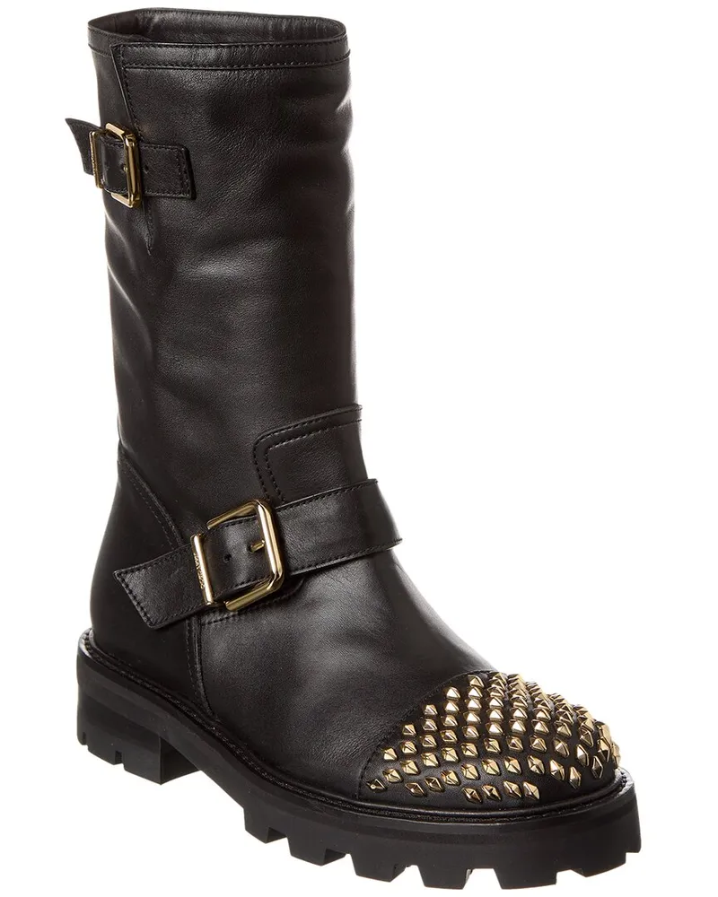 Jimmy Choo Biker II Leather Boot Black