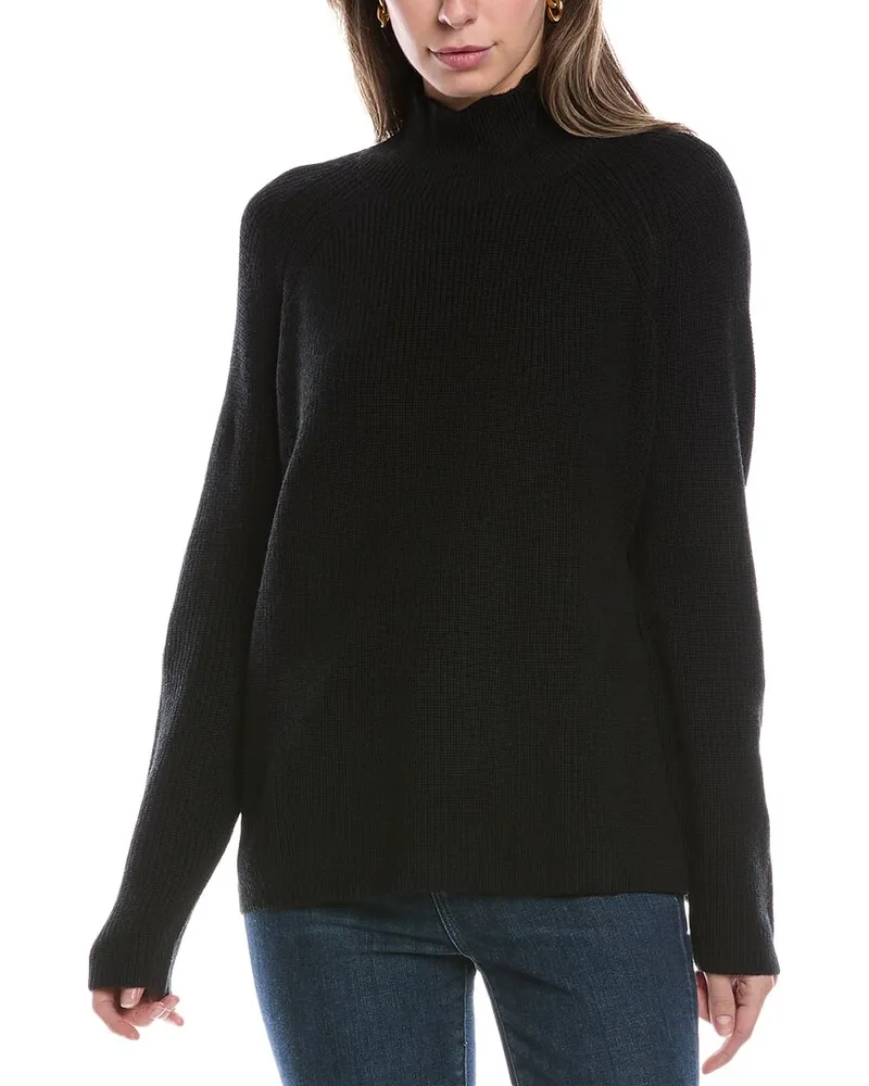 Eileen Fisher Ribbed Wool Sweater Black