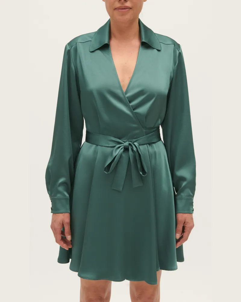 Claudie Pierlot Kurzes Wickelkleid grün Grün