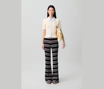 Gestreifter Cardigan, Materialmix